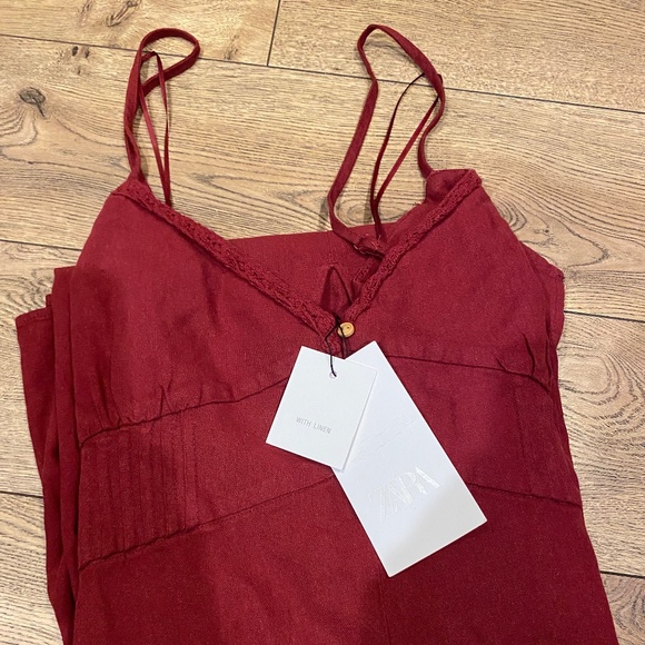 Zara Linen Strappy Dress(L) - Picture 4 of 7